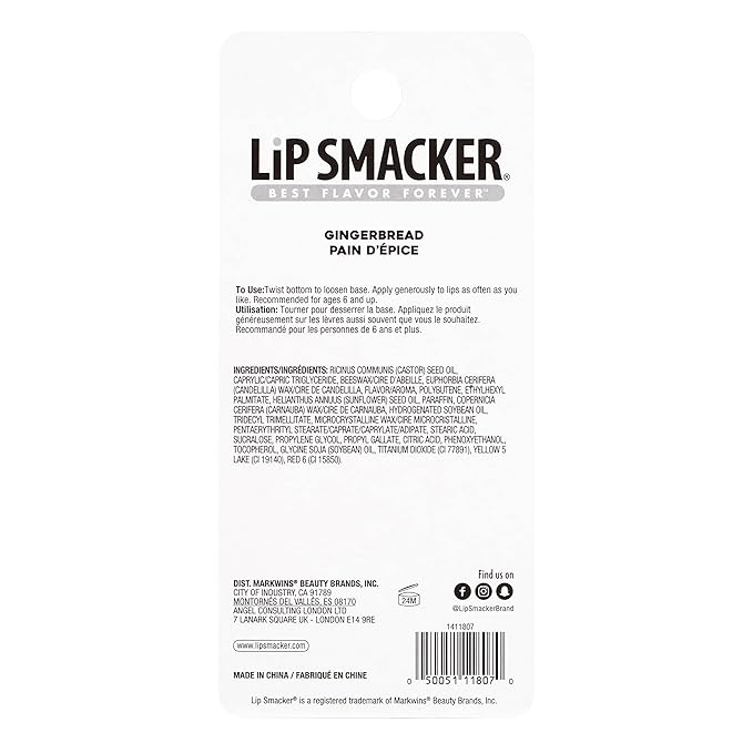Lip Smacker Holiday Christmas Flavored Lip Balm Frappe Gingerbread Stocking Stuffer Gift For Kids-VivaGrace Women