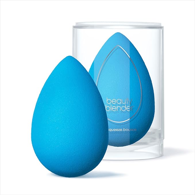 Beautyblender® | Topaz Sky Beauty Blender Makeup Sponge, Super-Soft Foam Easily Blends Foundations, Powders & Creams, Made in USA, Reusable, Washable, Streak Free Application, Vegan, Cruelty Free-VivaGrace Women