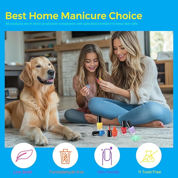 Morovan Bright Nail Polish Set: Neon Rainbow Gloss Active Fingernail Polish Kit Quick Air Dry Regular Mini Toe Bulk DIY Art Salon Summer Gift for Women