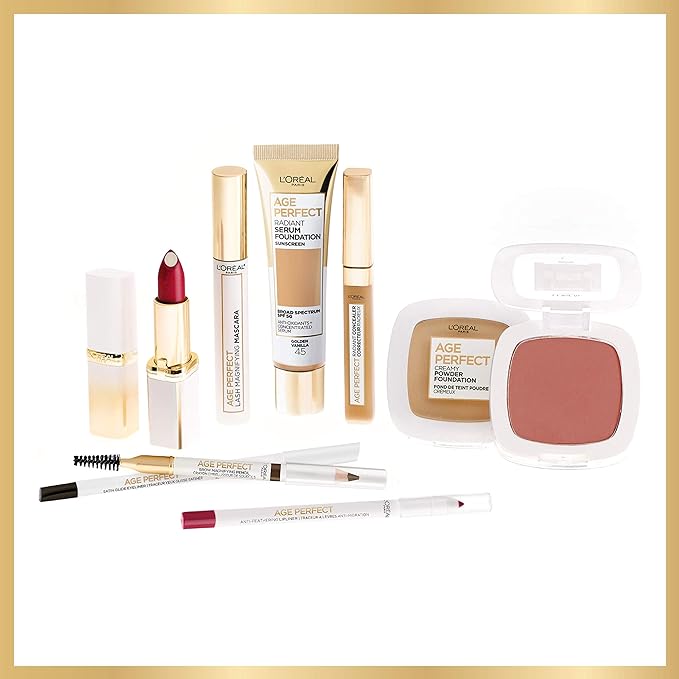 L’Oréal Paris Age Perfect Creamy Powder Foundation Compact, 365 Chestnut, 0.31 Ounce-VivaGrace Women