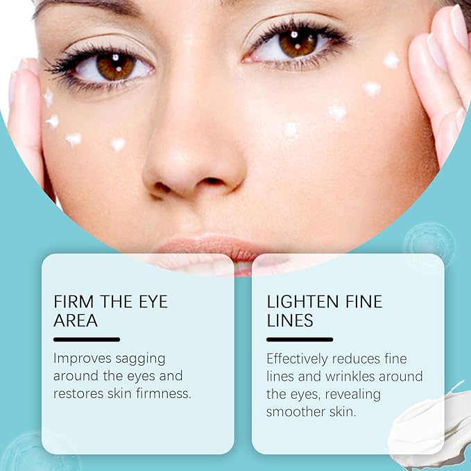 Instant Firm Eye Tightening Cream with Caffeine & Collagen & Vitamin E, Instant Firming Eye Cream, Eye Tightener Cream Travel Size 1 Fl Oz-VivaGrace Women