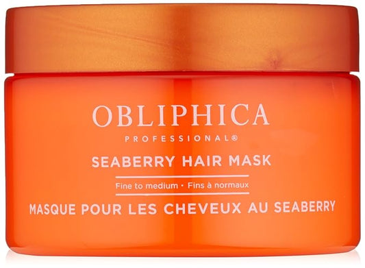 Obliphica Seaberry Hair Mask - Deep Conditioning Hydrating Treatment for Dry and Damaged Hair - Fine, Frizzy, and Color-Treated Hair - 8.5 Ounce (Pack of 1)-VivaGrace Women