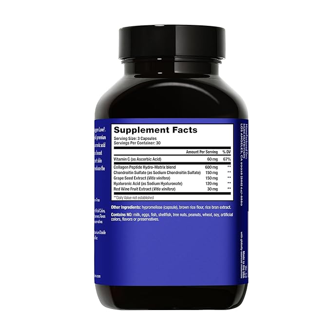 HUM Collagen Love Skin Supplement - Collagen Peptides w/Hyaluronic Acid & Vitamin C, Supports Firm Skin & Helps Minimize Signs of Aging - Supplements for Women and Men (90-Count)-VivaGrace Women