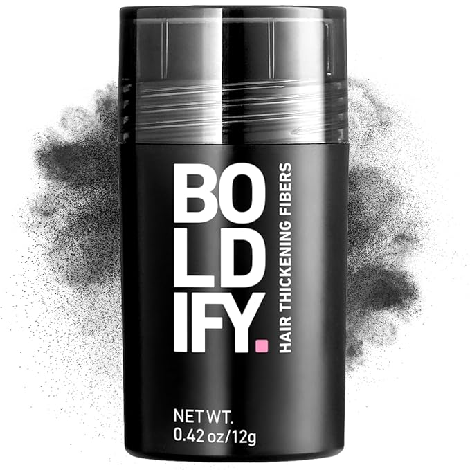 BOLDIFY Hair Fibers (12g) - Fill In Thinning and Fine Hair for an Instantly Fuller, Thicker Look - 14 Shades for Women & Men - Black-VivaGrace Women