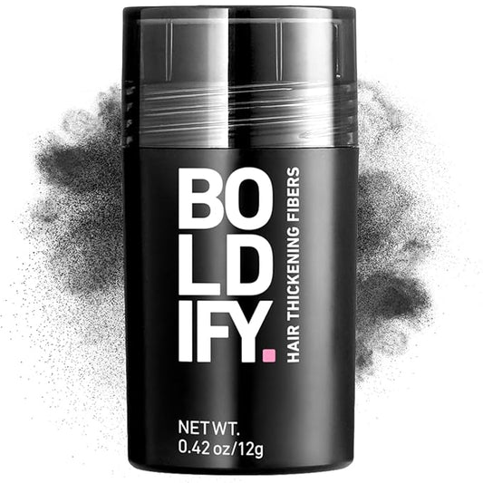 BOLDIFY Hair Fibers (12g) - Fill In Thinning and Fine Hair for an Instantly Fuller, Thicker Look - 14 Shades for Women & Men - Black-VivaGrace Women