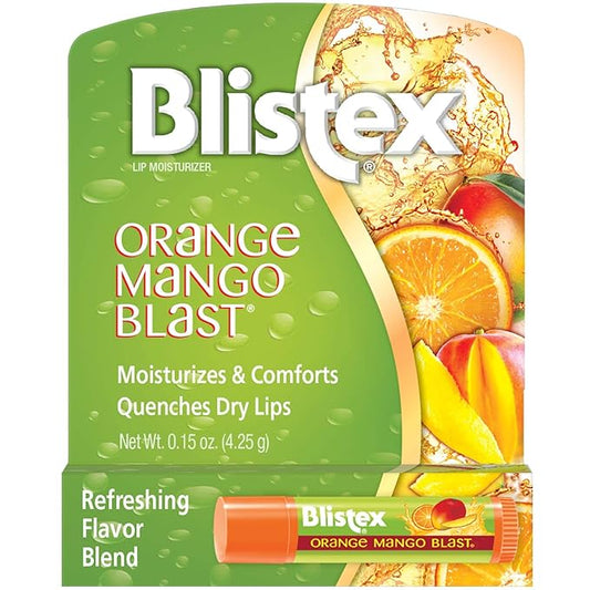 Blistex Orange Mango Blast Lip Balm, Vitamins C & E, Bulk Lip Balm, Super Smooth Moisturization, Refreshing Flavored Lip Hydration, 0.15 Ounce (Pack of 24)-VivaGrace Women