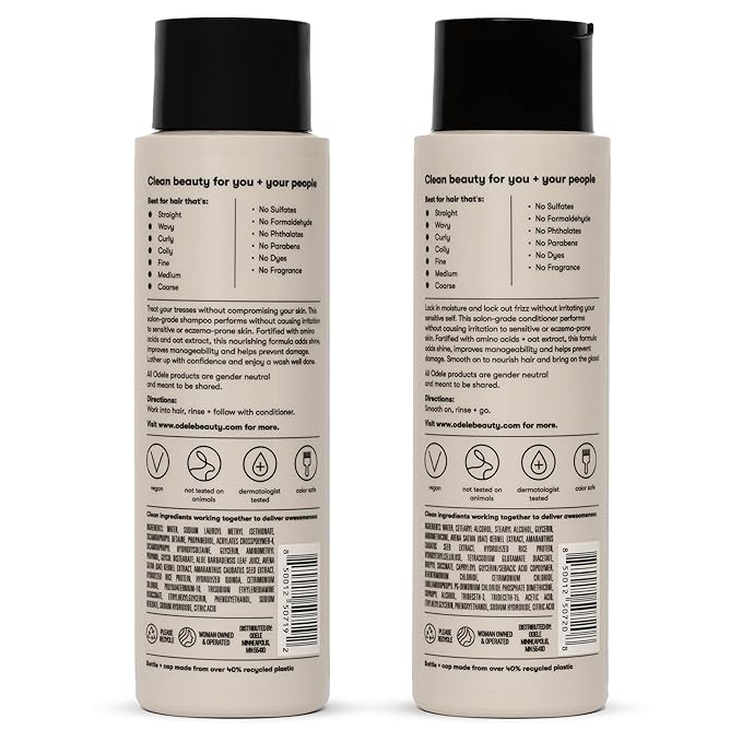 Sulfate-Free Ultra-Sensitive Shampoo & Conditioner Set for Extra Gentle Cleansing and All Hair Types, 13 Fl Oz Each (2-Pack)-VivaGrace Women