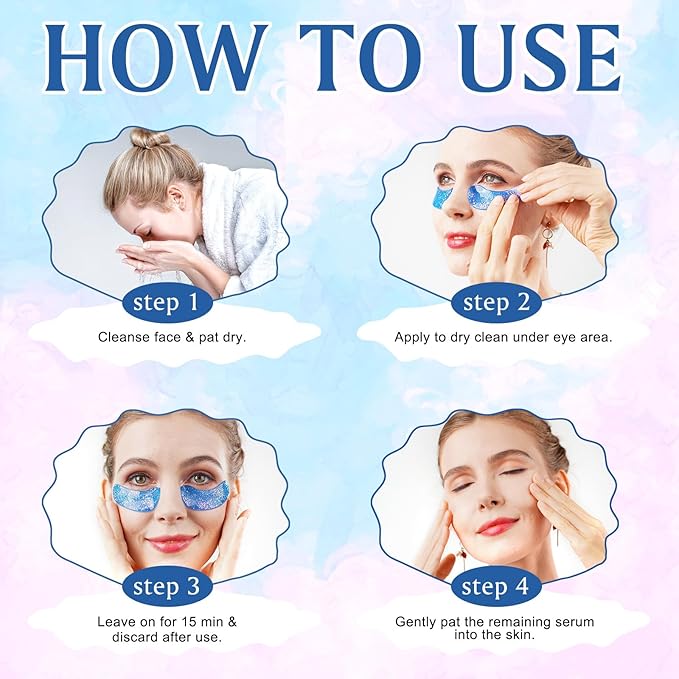 [ 28 Pairs ] Under Eye Patches, Eye Gel Mask for Puffy Eyes and Dark Circles with Natural Marine Collagen Reduce Wrinkles Anti-Aging Face Eye Skin Care Mask for Face,Puffiness, Eye Bags and Wrinkles-VivaGrace Women