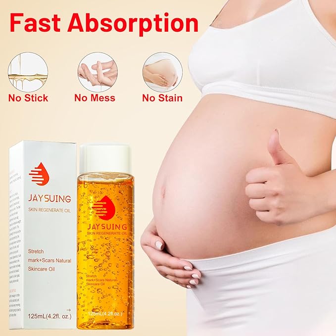 Stretch Mark Cream Stretch Mark Oil for Pregnancy, Stretch Mark Removal Belly Butter for Pregnant Women To Prevent And Repair Maternity Stretch Marks Scar Cream 2.82 Oz Skincare Body Oil 4.2 Fl.oz-VivaGrace Women