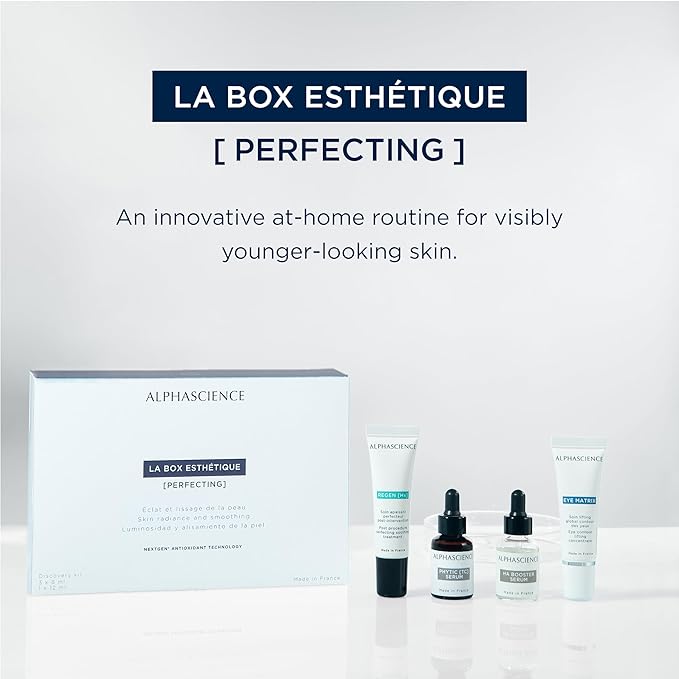 ALPHASCIENCE La Box Esthetique [Perfecting] Discovery Kit - PHYTIC [TC], REGEN [HX], HA BOOSTER, and EYE MATRIX - Helps Reduce Appearance of Blemishes & Scars - Moisturizing - Soothes Skin - 1 Kit-VivaGrace Women