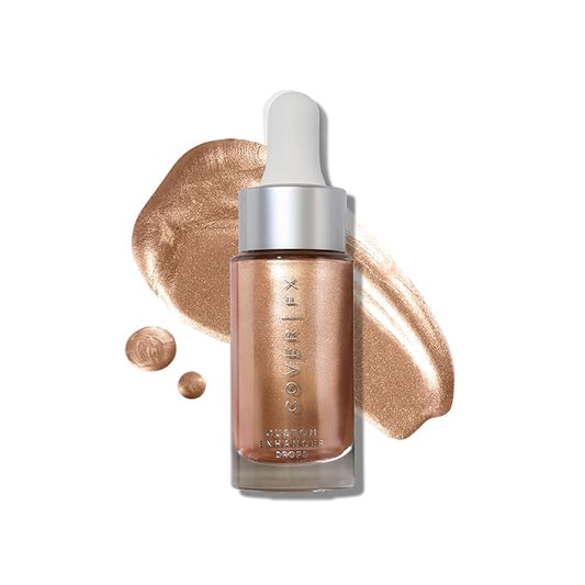COVER FX Custom Enhancer Drops - Sunlight: Classic Gold Finish - 15mL - Radiant Glow - Liquid Highlighter-VivaGrace Women