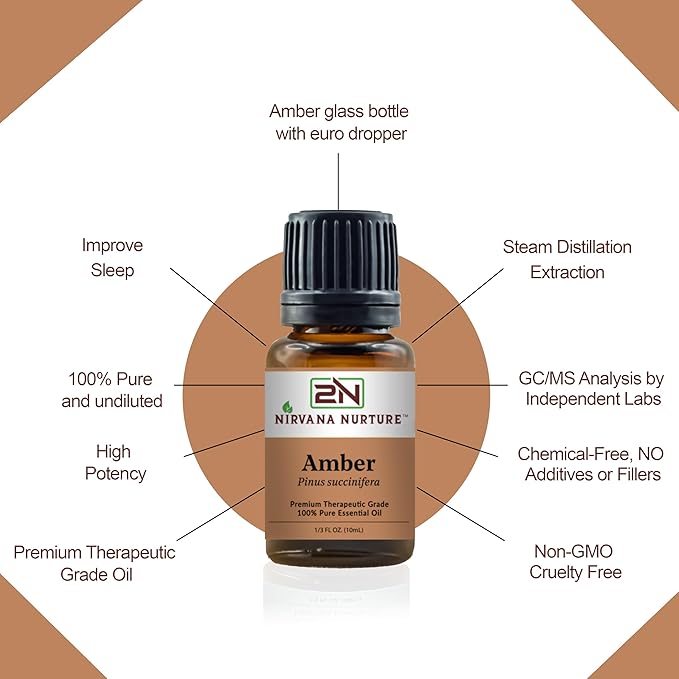 Amber Essential Oil 100% Pure Premium Therapeutic Grade, Undiluted-VivaGrace Women