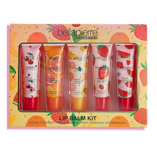 bellapierre Cosmetics 5-Piece Natural Lip Balm Kit | Moisturizing Lip Gloss | Fruit Flavored Liquid Lip Balm Collection-VivaGrace Women