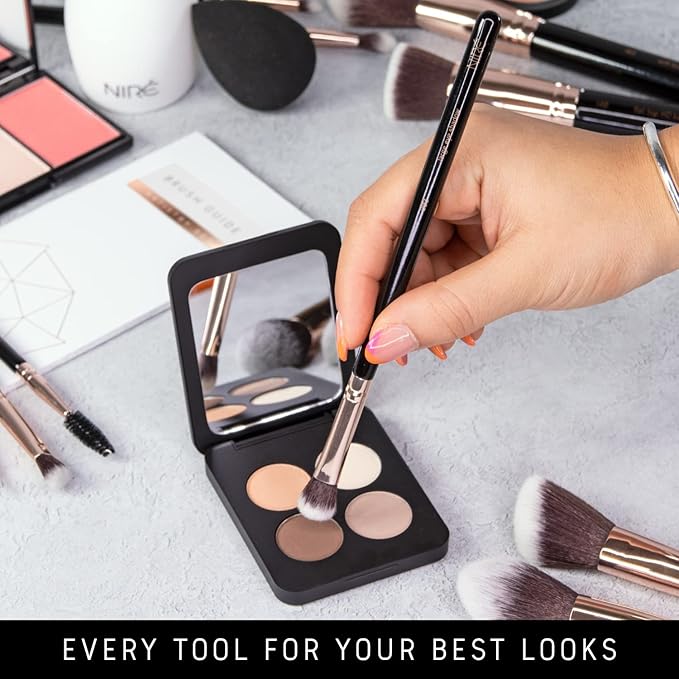 Niré Beauty 15piece Award Winning Professional Makeup Brush Set: Vegan Makeup Brushes with Case, Makeup Sponge, Brush Cleaner, Guide, Gift Box-VivaGrace Women