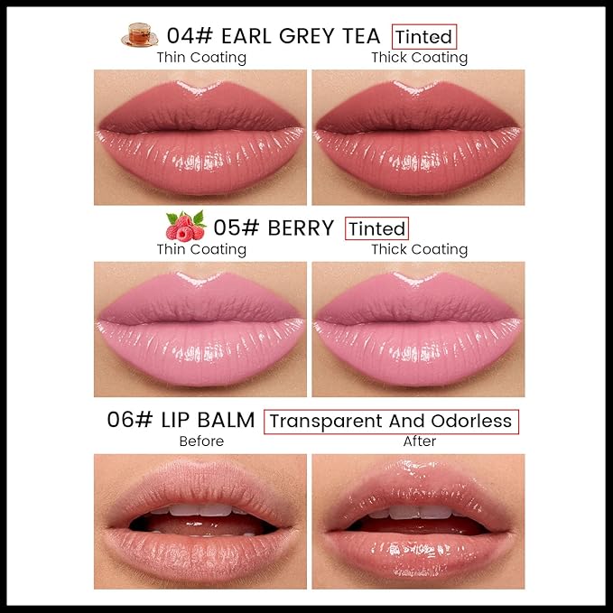 Tinted Lip Balm, Tinted Chapstick 2 in 1 Moisturizing Lip Balm and Buildable Lipstick, Instant Hydration Chapped Lips and Pale Lips, Keep Lips Hydrated Lip Moisturizer, 0.16Oz, Pack of 6-VivaGrace Women