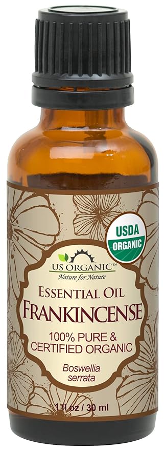 US Organic 100% Pure Frankincense Essential Oil, USDA Certified Organic, Steam Distilled, Boswellia serrata, Sourced from India, Topically or in Diffuser, Perfect for Aging Skin (30 ml)-VivaGrace Women