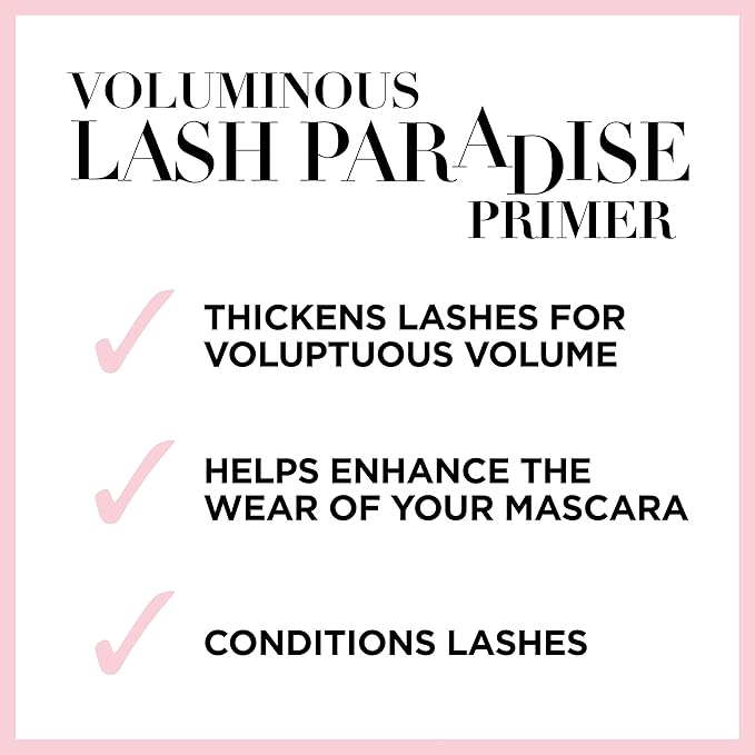 L'Oreal Paris Cosmetics Voluminous Lash Paradise Mascara Primer Base, Millennial Pink, 0.27 Fluid Ounce, Packaging May Vary