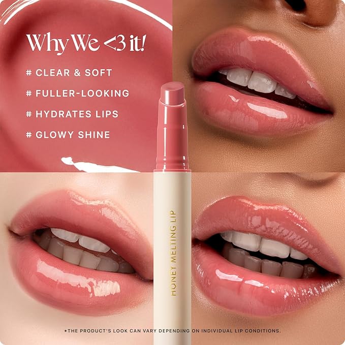 Nature Republic HONEY MELTING LIP (07 LYCHEE) SOFT LIP STICK, Hydrating Gloss, Moisturizing balms, Sheer tint, Shine & Glowy Finish, korean make up-VivaGrace Women