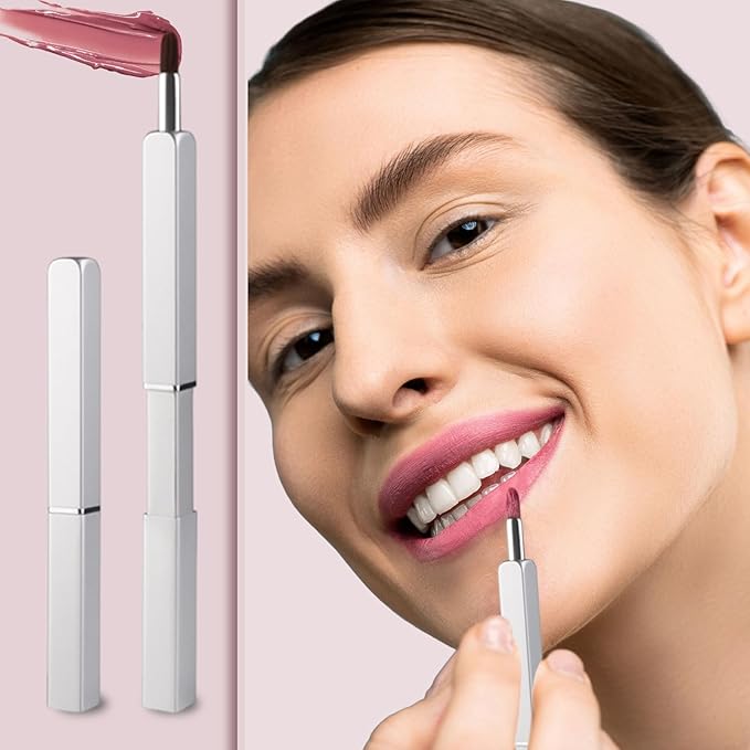 Lip Applicator Brush - 3 Pack Exquisite Professional Dustproof Retractable Lip Brush - Makeup Lipstick Lip Gloss Applicators (Black, Silver and Jewelry Red)-VivaGrace Women