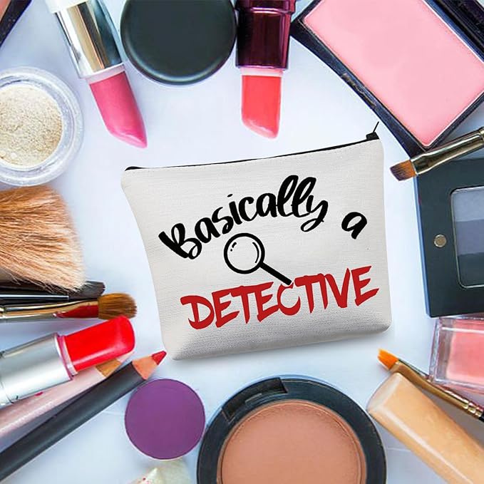 BDPWSS Basically A Detective Makeup Bag True Crime Gift True Crime Junkie Gift True Crime Lovers Gift True Crime Podcast Gift (basically detective)-VivaGrace Women