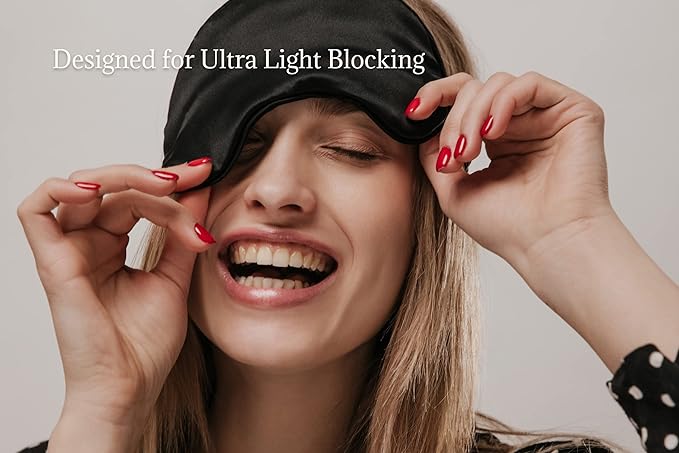 Premium Handcrafted 25 Momme Mulberry Silk Eye Mask for Sleeping (Golden Honey)-VivaGrace Women