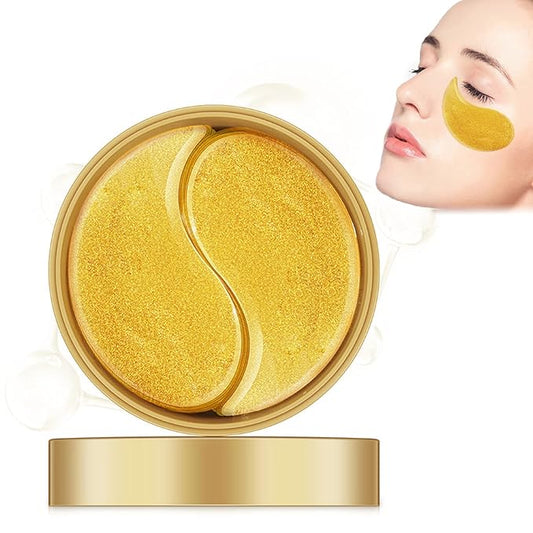 Eye Mask 60 pcs,Gold Collagen Under Eye Patches,Puffy Eyes and Dark Circles Treatments,Improve Reduce Under Eye Bags Smooth Wrinkles and Lighthen Fine Lines,Moisturizing,Improve and Firm eye Skin-VivaGrace Women