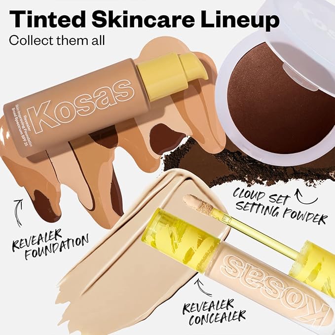 Kosas Cloud Set Face Setting Powder | Smoothing Shine Control, Soft, Sheer Setting Translucent Makeup Finish, Portable & Long-Lasting (Sheer Light)-VivaGrace Women