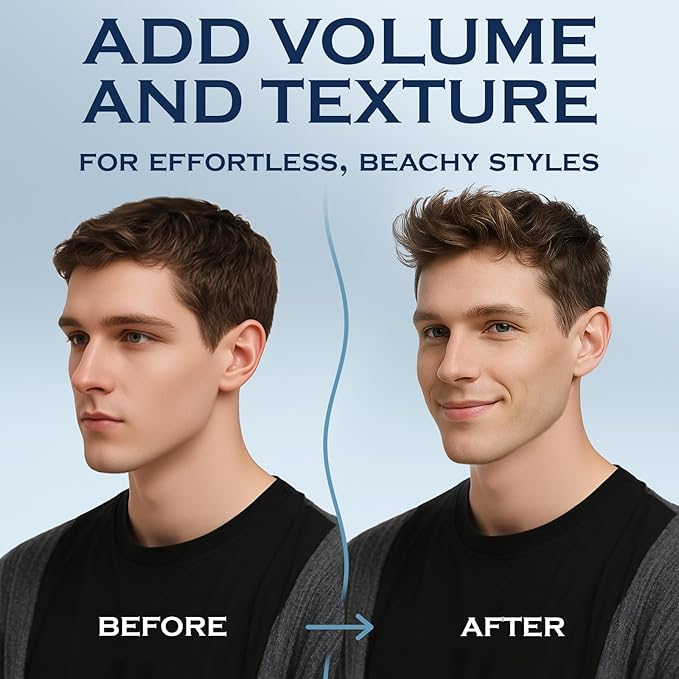 Sea Salt Spray for Men, Texturizing Hairspray, Stocking Stuffers for Man, Surf Spray Adds Instant Volume, Light Hold Thickness, Travel Essentials, Christmas Gift for Men, 8.8 Oz-VivaGrace Women