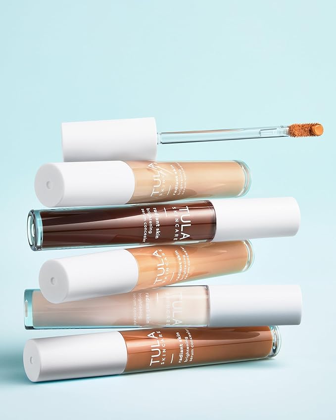 TULA Skin Care Radiant Skin Brightening Serum Concealer - Conceals Dark Circles & Discoloration, Longwearing & Crease-Resistant, Brightens the Appearance of Skin Over Time, Shade 105, 0.18 fl oz.-VivaGrace Women