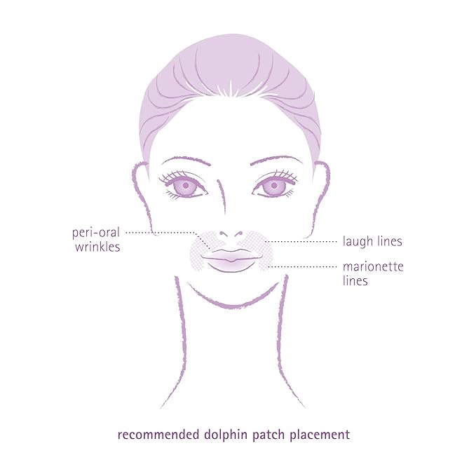 Toute Nuit Wrinkle Patches – Dolphin – Face Tape for Around the Mouth – Hypoallergenic Anti Wrinkle Patches – 20 Count, Made in USA-VivaGrace Women