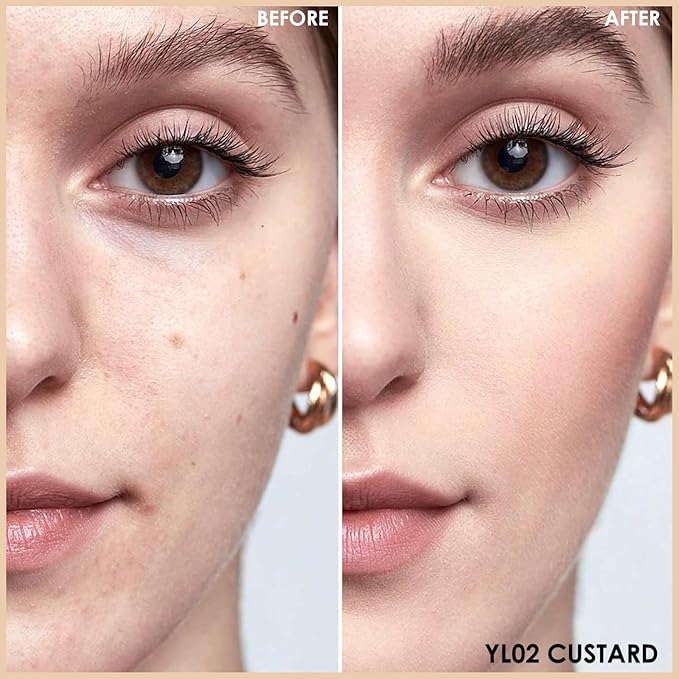 FOCALLURE FIX CORRECTOR Concealer Stick, Full Coverage Concealer Makeup, Color Corrector for Dark Circles, Including Replaceable Applicator, YL02 CUSTARD-VivaGrace Women