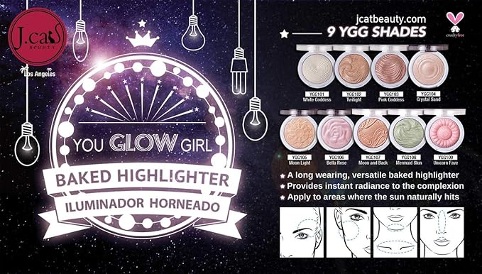 J.CAT BEAUTY You Glow Girl Baked Highlighter - Mermaid Skin-VivaGrace Women