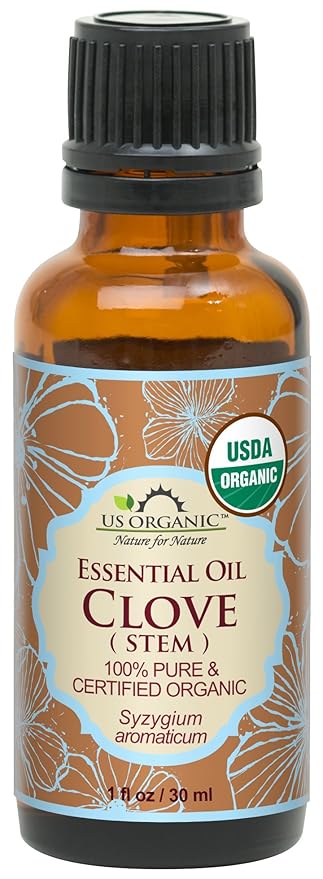 US Organic 100% Pure Clove Stem Essential Oil - USDA Certified Organic, Steam Distilled (30 ml)-VivaGrace Women