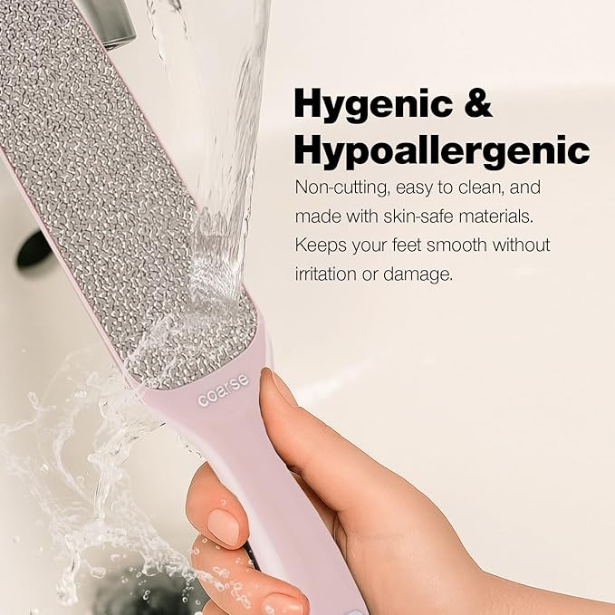 Probelle Double Sided Multidirectional Nickel Foot File Callus Remover - Immediately Reduces calluses and Corns to Powder for Instant Results, Safe Tool (Pink)-VivaGrace Women