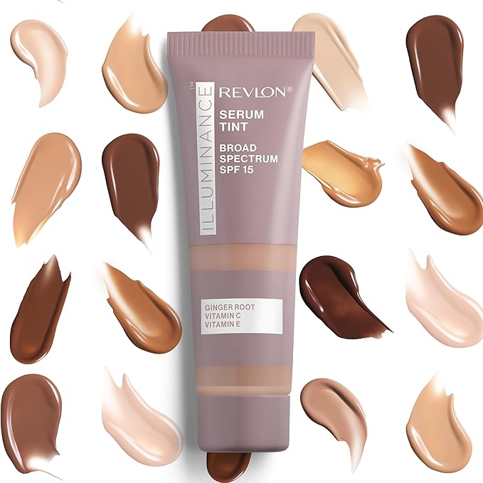 Revlon Illuminance Tinted Serum, Triple Hyaluronic Acid, Evens Out Skin Tone Over Time and Hydrates All Day, SPF 15, 601 Soft Nutmeg, 0.94 fl oz.-VivaGrace Women