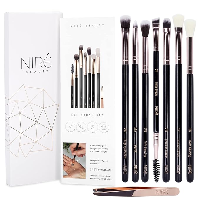 Niré Beauty Most Loved Artistry and Eye Brush Set - Your Best Selection of Makeup Brushes Great for Professionals and Beginners-VivaGrace Women