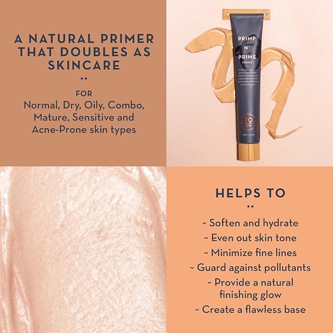 Glowing Skin Makeup Primer and Moisturizer - Vegan Hydrating Primer Face Makeup Pore Minimizer and Tinted Moisturizer for Face Care with Organic Base - Premium Face Primer for Makeup (Rose Gold)-VivaGrace Women