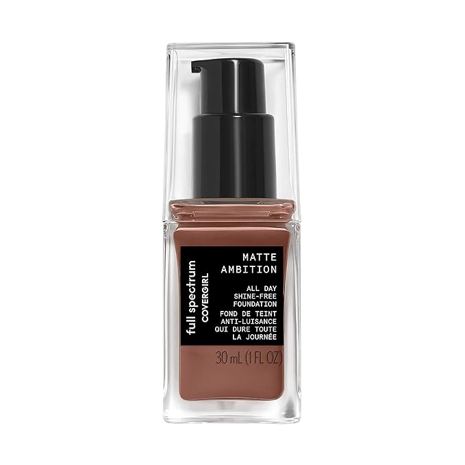 COVERGIRL Matte Ambition, All Day Foundation, Deep Cool 1, 1.01 Ounce-VivaGrace Women