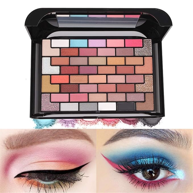 98 Colors All in one Makeup Gift Set Holiday Birthday Beauty Cosmetic Essential Starter Bundle Include 68 Eyeshadow Palette, 8 Blush, 4 Compact Powder, 3 Lipstick, Eyebrow Pencil, Lip Liner-VivaGrace Women
