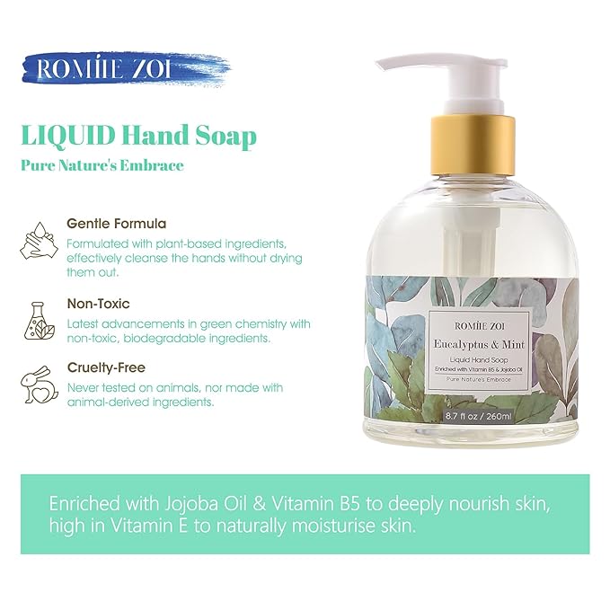 Liquid Hand Soap with Gift Box - Eucalyptus & Mint - 260ml/ 8.7 fl.oz