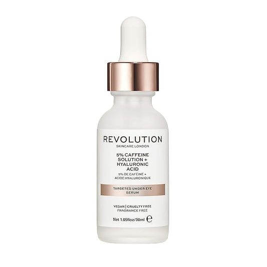 Revolution Skincare Targeted Under Eye Serum - 5% Caffeine, Clears Blemishes, Exfoliates the Skin and Reduces Blackheads, Vegan & Cruelty Free, 250ml-VivaGrace Women
