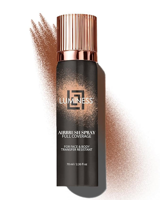 LUMINESS Spray Airbrush Foundation Makeup, Deep Rich Shade 150 - Lightweight, Full Coverage Foundation for Face, Neck, & Body - Concealer for Seamless Blending, Natural-Looking Finish, 2.36 fl oz-VivaGrace Women