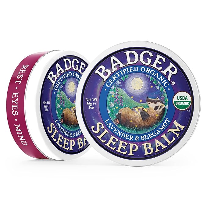 Badger - Sleep Balm, Lavender & Bergamot, Natural Sleep Balm, Scented Relaxing Balm for Children and Adults, Calming Night Balm, Organic Sleep Balm, 2 oz-VivaGrace Women