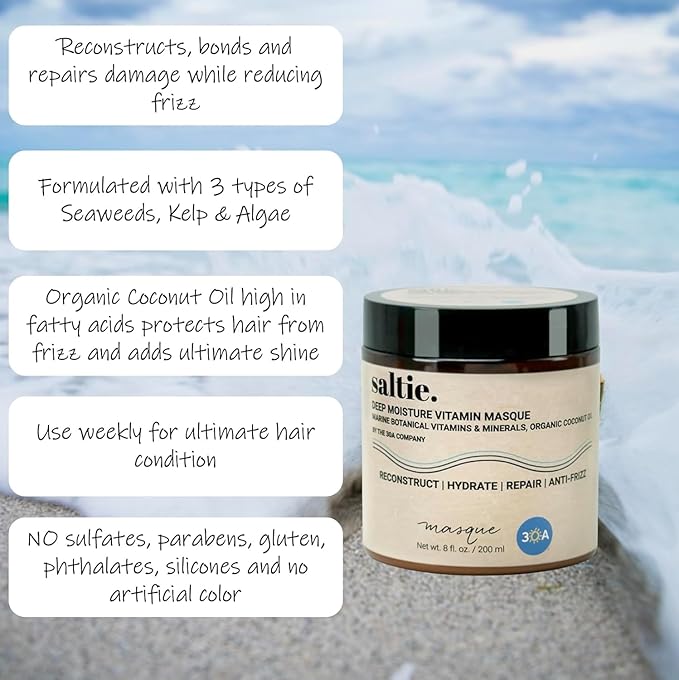 Deep Conditioning Moisture Vitamin Hair Mask with Organic Coconut Oil - Restores Dry Damaged - Repairs damage - reduces frizz - improves scalp circulation - Silicone Free-VivaGrace Women
