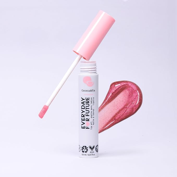Coconut Lip Oil | Pearl Pink Lip Treatment with Coconut Oil | Moistuizing Lip Oil | Vegan & Cruelty Free Lip Oil | 99% Natural Lip Oil | Coco Loco 5 ml (Pearl Pink)-VivaGrace Women