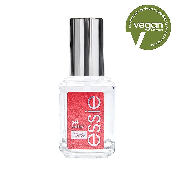 essie Nail Care, 8-Free Vegan, Gel Setter Top Coat, gel-like finish nail polish, 0.46 fl oz-VivaGrace Women