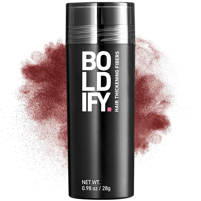 BOLDIFY Hair Fibers (28g) - Fill In Thinning and Fine Hair for an Instantly Fuller, Thicker Look - 14 Shades for Women & Men - Dark Auburn-VivaGrace Women