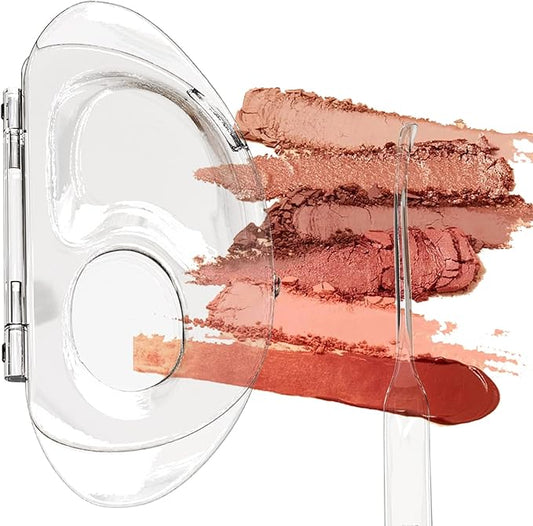 Color Palette can be 180 Degrees fold to Receive Liquid Base Makeup Color Palette Transparent Acrylic Powder Chassis Palette Nail Eyeshadow Eyelash Professional Makeup Color Palette-VivaGrace Women