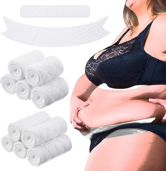 Cotton Tummy Liners and Bra Liners Set for Sweat Rash Skin Folds Plus Size Women Sweating Supplies-VivaGrace Women