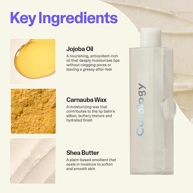 Curology Lip Balm Sunscreen SPF 30, Broad Spectrum Sun Care, Nourishing Hydration for Dry Chapped Lips, Fragrance Free-VivaGrace Women